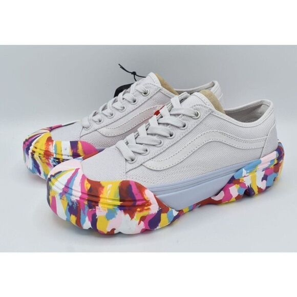 Vans Womens Size 7 Old Skool Rainbow Swirl Nimbus Cloud Tapered Sneaker Shoes
